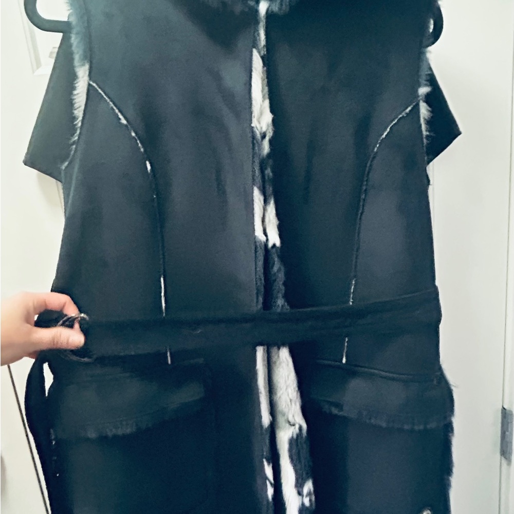 **Sportalm originally $489
Black and White Fur Vest in new condition!